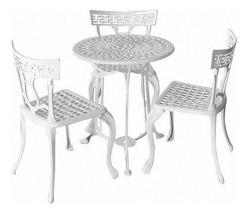 Muebles Para Jardín Balcón Aluminio Fundido. Sillas + Mesa