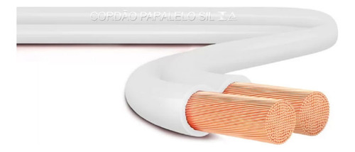 10 Mts Cordão Fio Flexível Paralelo 4mm Branco - Sil