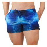 Short Corto De Playa Estampado Hombre Spandex Fenix Fit Nm