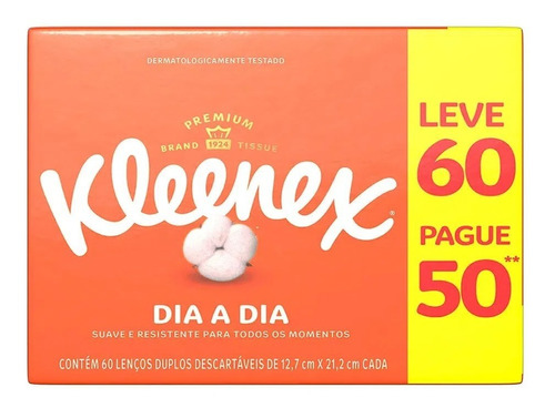 Lenço De Papel Kleenex Box Leve 60 Pague 50