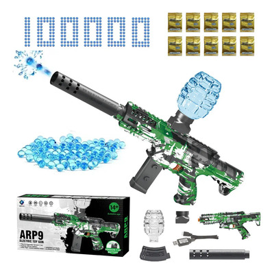 Pistolas De Hidrogel Ak47, Mp5, Arp9 Lanzador Gel Automática Color Verde | MercadoLibre