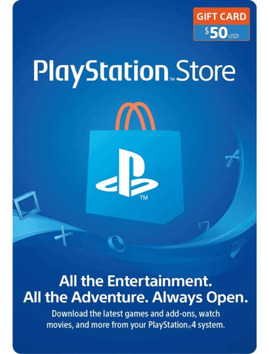  Playstation Store Usa - 50 Usd - Codigo Digital