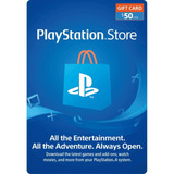  Playstation Store Usa - 50 Usd - Codigo Digital