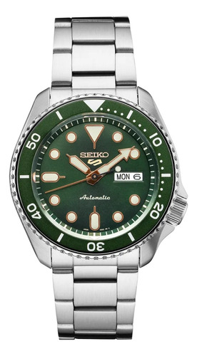 Seiko 5 Sport Reloj Para Hombre Verde Automático Dial Srpd63