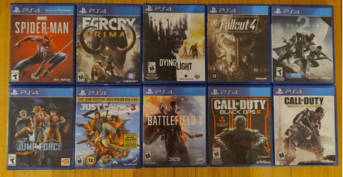 Lote De Juegos Ps4. Spiderman, Farcry, Call Of Duty, Fallout