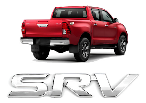 Emblema Caçamba Letreiro Srv Hilux 2005 A 2020 2021 2022