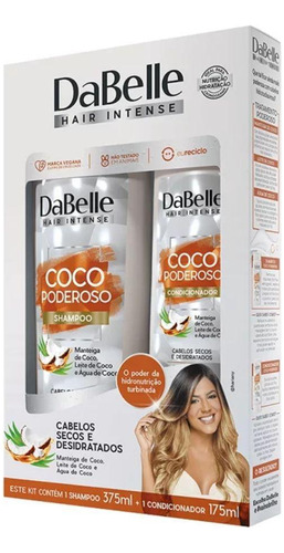 Kit Dabelle Shampoo 375ml + Cond 175ml Coco Poderoso