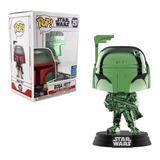 Star Wars Boba Fett Green Chrome Funko Pop #297 Sdcc