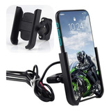 Soporte De Metal Celular Moto Cargador Usb Para Vehículos 