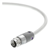 Cable Audio/video Coaxial Conector F Macho | Blanco / 0,9m
