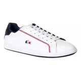 Tenis Lacoste Piel Modelo Graduate Tricolor Hombre