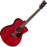 Guitarra Electroacústica Yamaha Fsx800c Roja Tapa Solida