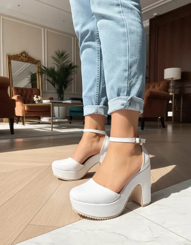 Zapatos Con Plataforma Negro\u002Fdorado\u002Fplata\u002F Nude\u002F Blanco | Meses sin interés