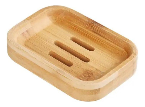 Jabonera Bamboo Rectangular Para Baño Cocina