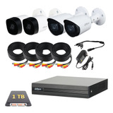 Kit Circuito Cerrado 4 Cámaras Dahua 1080p 1 Tb Mic Dvr 8