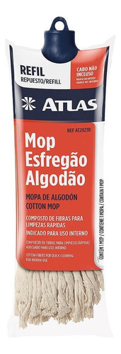 Refil Mop Úmido Rosca Esfregão Algodão Atlas At2023r Refil Rosca Cor Algodão