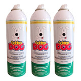 3 Frascos Shampoo Baño Seco Espuma Perros Golden Dog 400ml