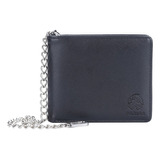 Cartera Hombre Con Proteccion Rfid Cadena Cuero Original