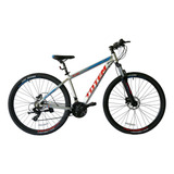 Mountain Bike Totem W790 R27.5 17  24v Frenos De Disco Hidráulico Cambios Shimano Tourney Ty300 Color Plateado Con Pie De Apoyo