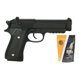 Kit Pistola Airsoft Full Metal Vigor Beretta Pt92 + Bb Mola