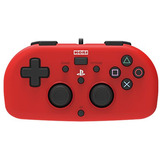 Hori Sony Controlador Con Cable Ligero Pequeño Rojo Para Ps4