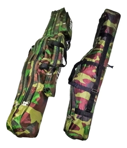 Funda Bolso Caña De Pescar Camuflada 130 Cm Dos Cierres Fish