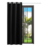 Cortina Jasmim Para Sala Ou Quarto 1,40x2,20m Cor Preto