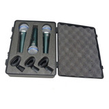 Kit 3 Microfones Profissionais Mxt Bt-58a Cachimbo Cabo Xlr