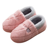 Pantuflas De Peluche Dama Cómodas Suaves Para Mujer Y Hombre