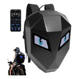 Mochila Para Motociclista Con Ojos Led Impermeable Backpack