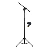 Pedestal Microfone Girafa Visão Musical Pe-02 Bk