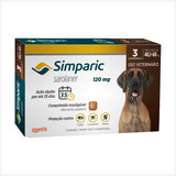 Antipulgas Simparic 120mg Para Cães 40 A 60 Kg 3 Comprimidos