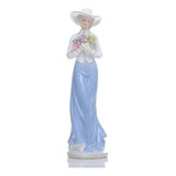 Figura Cerámica Única Mujer, Mxmvg-001, 1pz, Azul/blanco, 30