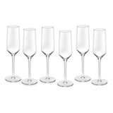 Copas Para Champagne O Vino Espumoso De Cristal 220ml 4 Pzs