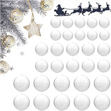 30 Pcs Bolas De Navidad Transparentes, 5, 6, 8 Cm Bolas...