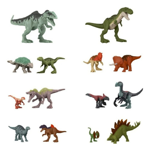 Jurassic World Dominion Minis Action Dinos Serie 2 Completa