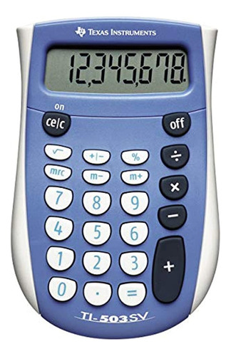 Ti503sv Calculadora De Bolsillo 8 Dígitos Lcd Azul