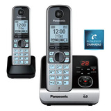 Telefone Sem Fio Panasonic Kx-tg6722lbb Preto E Prateado