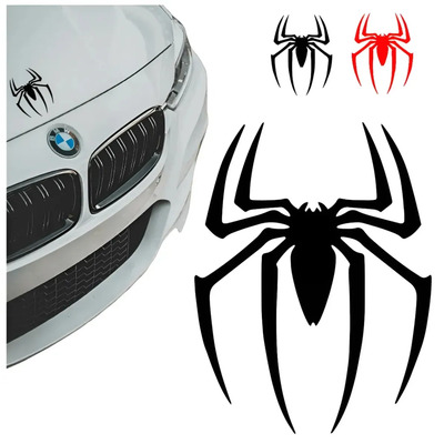 Calcomania Spiderman Hombre Araña Auto Moto Sticker Decorativo Negro | MercadoLibre