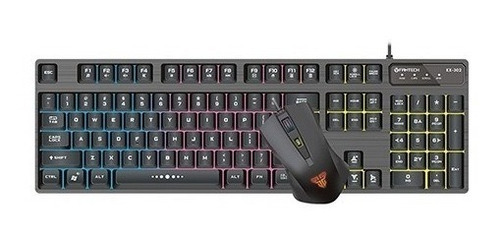 Combo Kit Gamer Fantech Teclado + Mouse Kx302 Major Negro