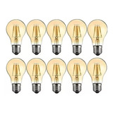 Pack 10 Ampolletas Vintage Led Modelo A60 Soquete E27