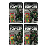 Super 7 Reaction Tmnt Tortugas Ninja Mirage Variant Set 4 