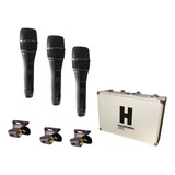 Kit 3 Microfonos Dinamicos Harden Kmi-63