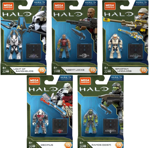 Halo Heroes Series 15 Juego Completo De 5 Figuras De Ac...
