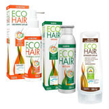 Combo Eco Hair Anticaida Crecimiento Cabello Locion+sham+aco