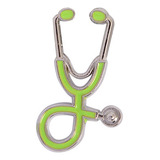 Broche Fonendoescopio Verde, Para Doctor Enfermeria Salud  