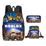 3 Pçs/conjunto Mochila Infantil Roblox Mochila Menino 2024