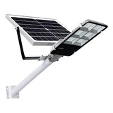 Foco Solar Led Exterior Lupa Luminaria + Poste  600w