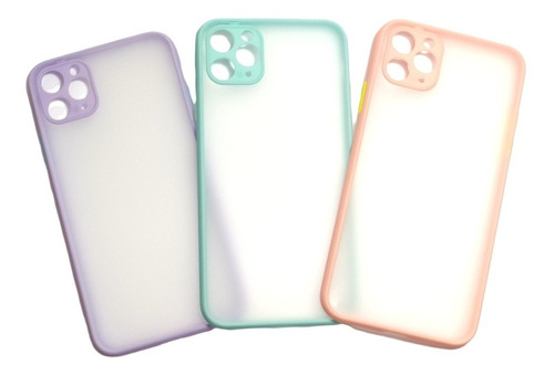 Carcasa Para iPhone 11 Pro Borde Colores Proteccion Camara