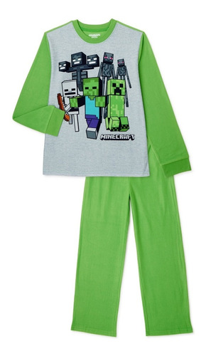 Pijama Minecraft De Niño Manga Larga